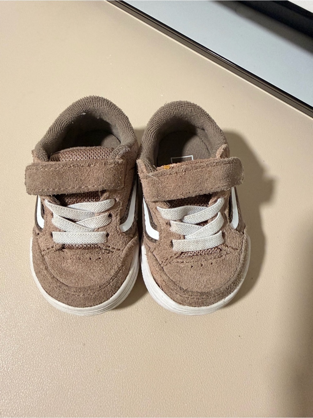 Vans Kids Brown Suede Velcro & Lace Sneakers